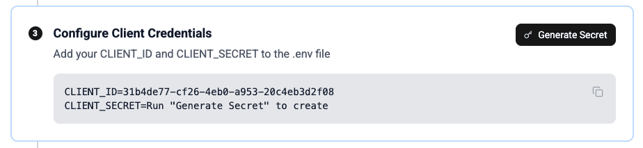 Create a new environment